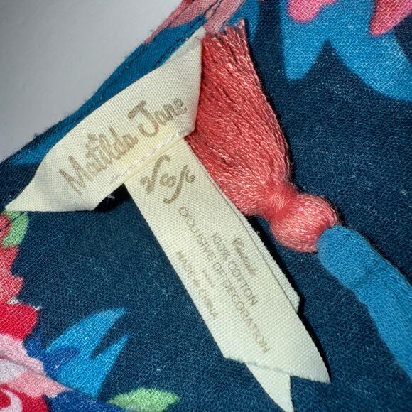 Matilda Jane Swim Cover Up Women’s S Blue Pink Floral Peony Print Tunic Feminine - Picture 13 of 15